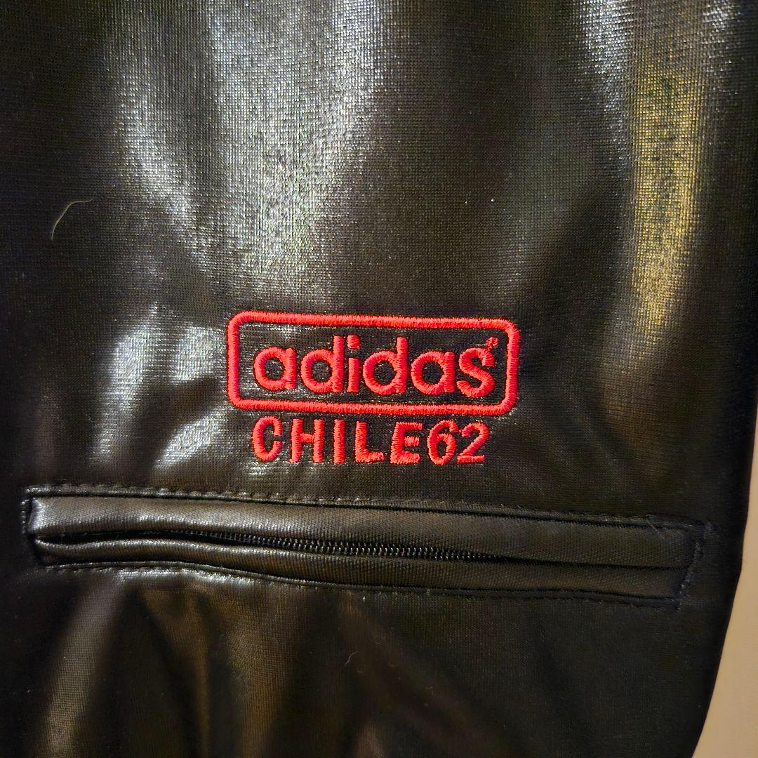 adidas CHILE62 ジャージ 上下セット L ブラック レッド 光沢