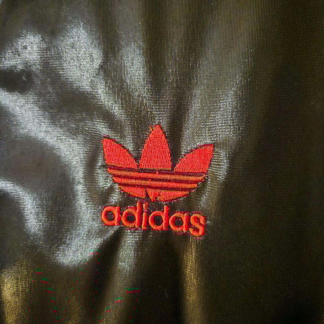 adidas CHILE62 ジャージ 上下セット L ブラック レッド 光沢