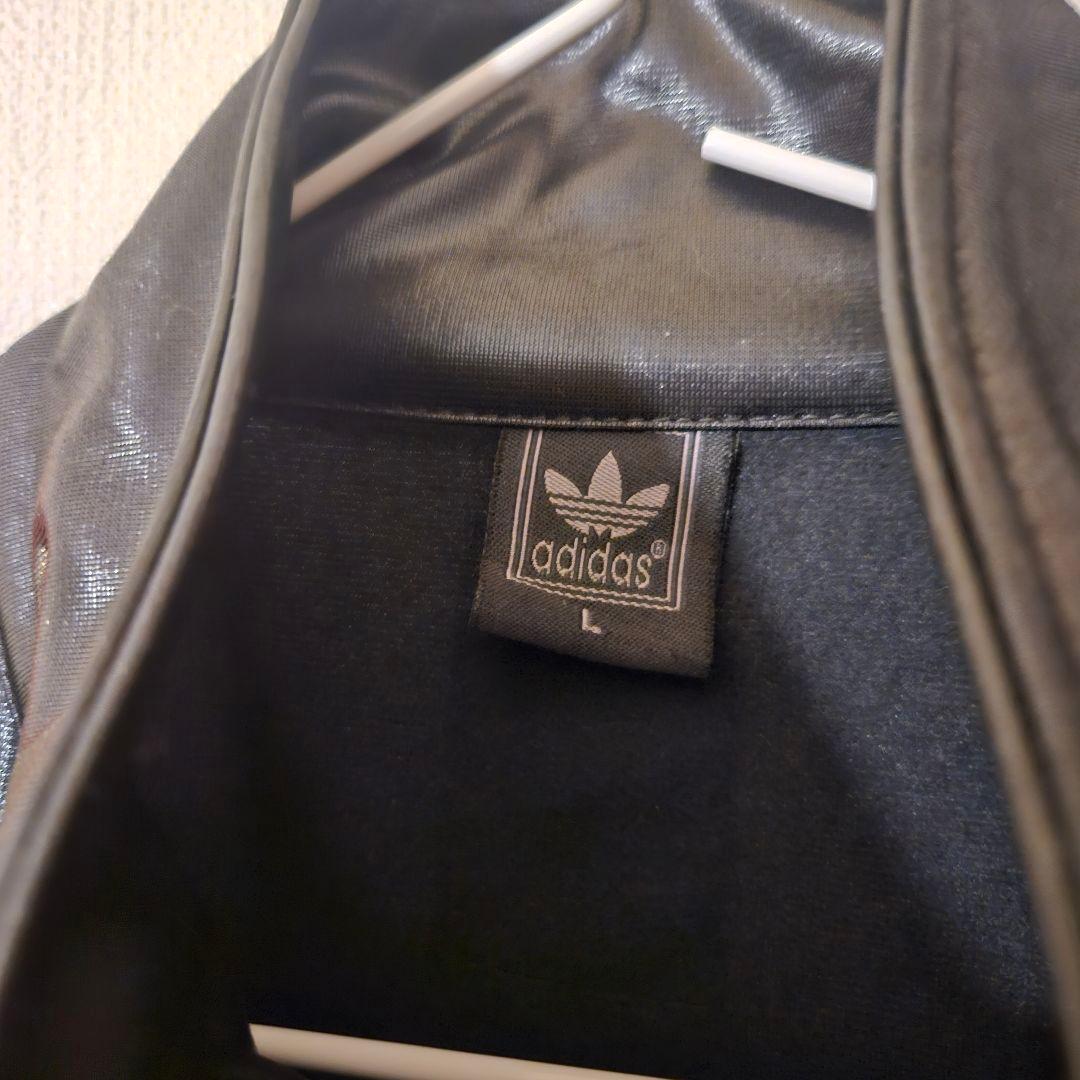 adidas CHILE62 ジャージ 上下セット L ブラック レッド 光沢