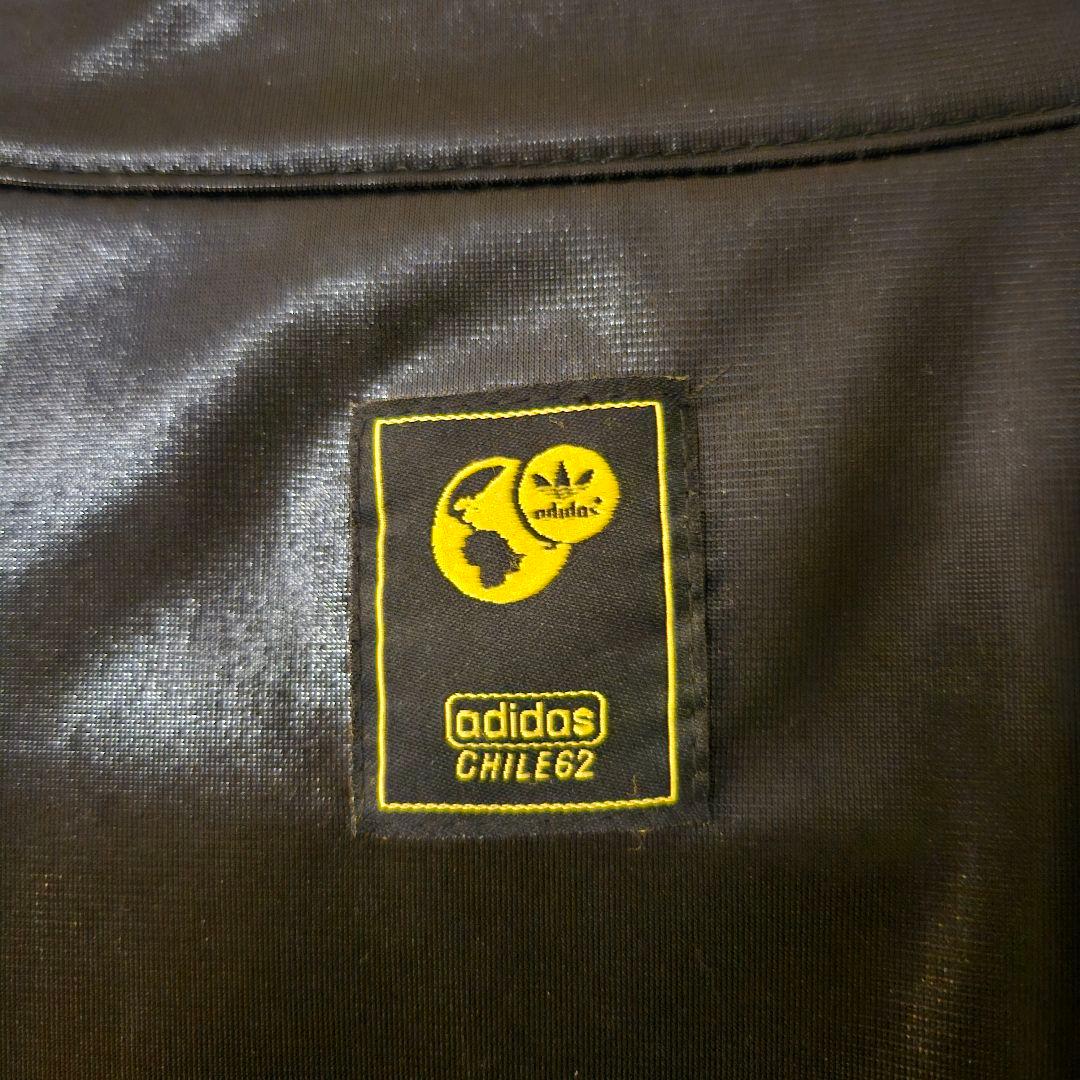 adidas CHILE62 ジャージ 上下セット L ブラック レッド 光沢