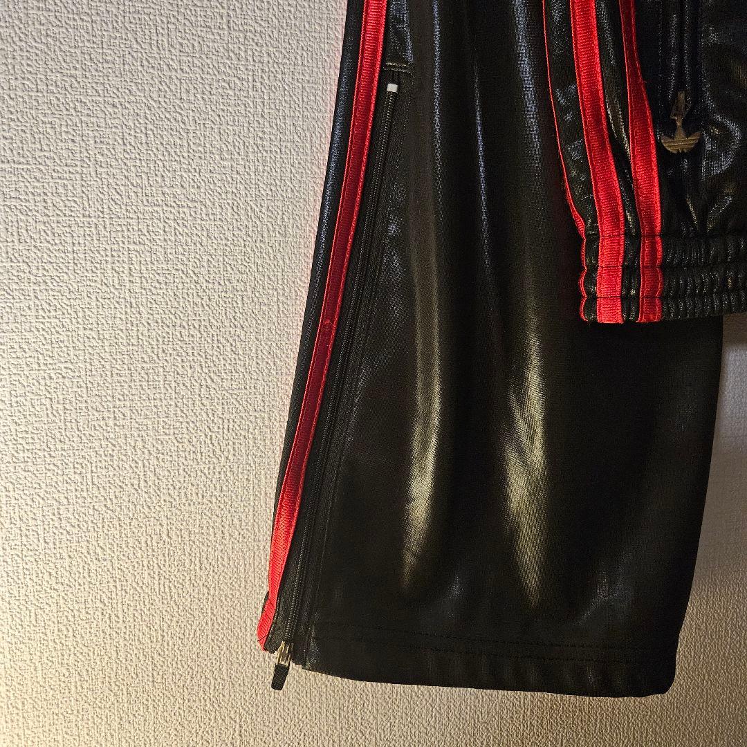 adidas CHILE62 ジャージ 上下セット L ブラック レッド 光沢