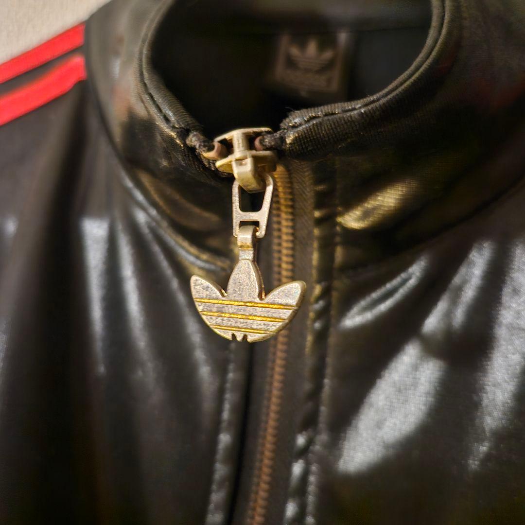 adidas CHILE62 ジャージ 上下セット L ブラック レッド 光沢