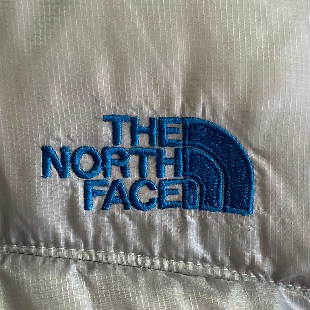 THE NORTH FACE アコンガグア ロゴ 刺繍 ダウン ベストＬ グレー