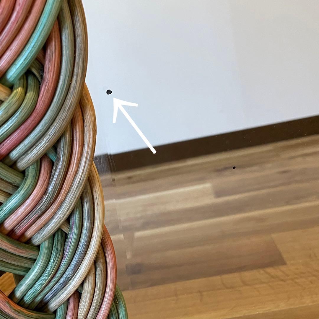 【ヴィンテージ】✴︎特大ラタンの壁掛けミラー✴︎