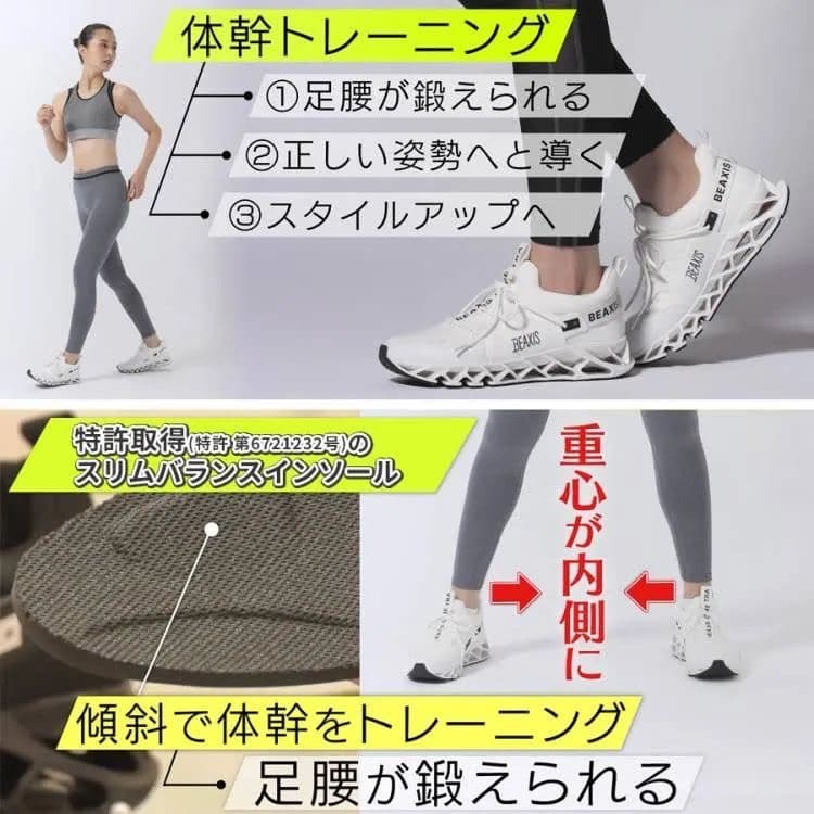 BEAXIS バランスコアスニーカー2 M ホワイト