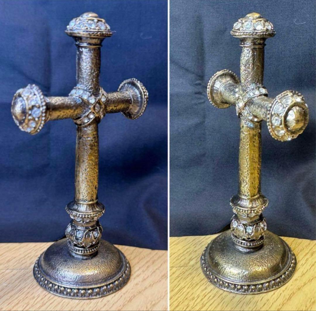 フランス　アンティーク　十字架アクセサリースタンド。長期保存