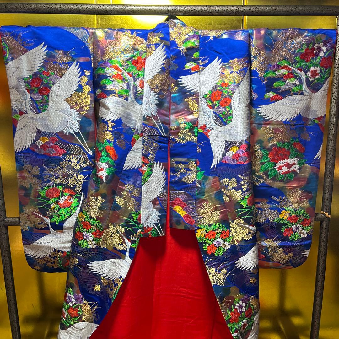 打掛　色打　正絹　西陣織