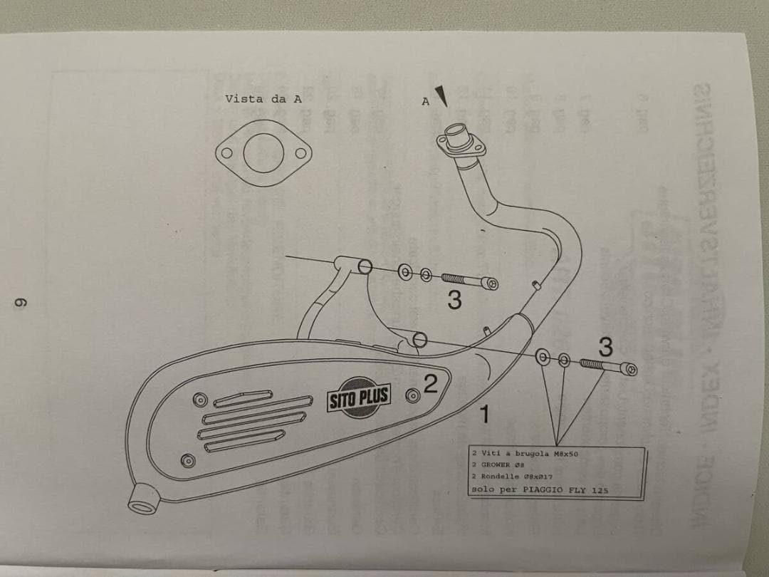 【新品】Vespa（ベスパ）LX125・150用　SITO PLUS マフラー