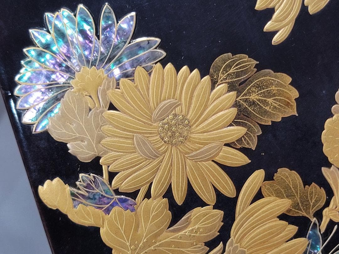 古美術 花蝶蒔絵 箱 美品