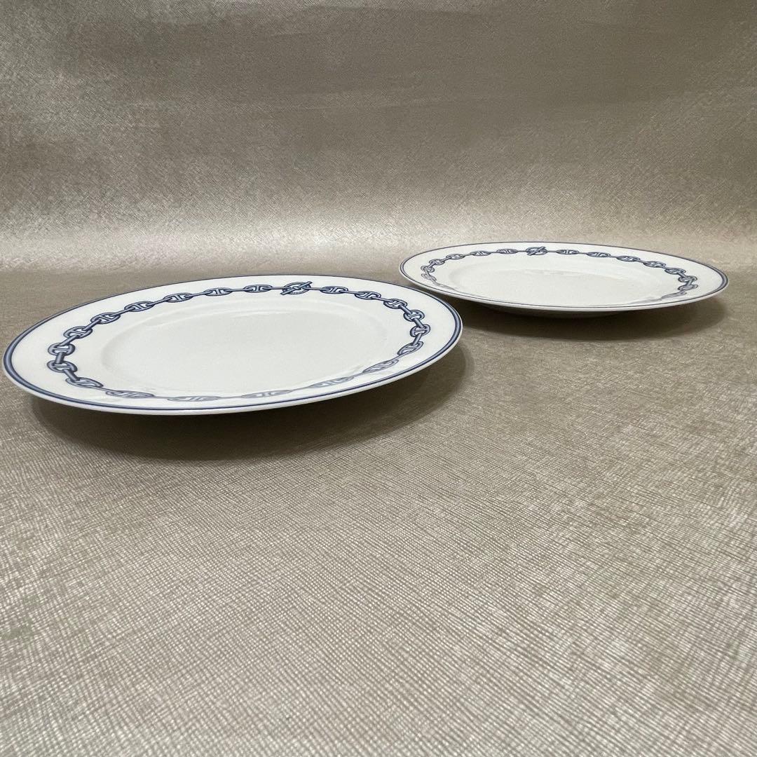 新品未使用　エルメス　プレート　シェーヌダンクル　2枚セット　22.5㎝