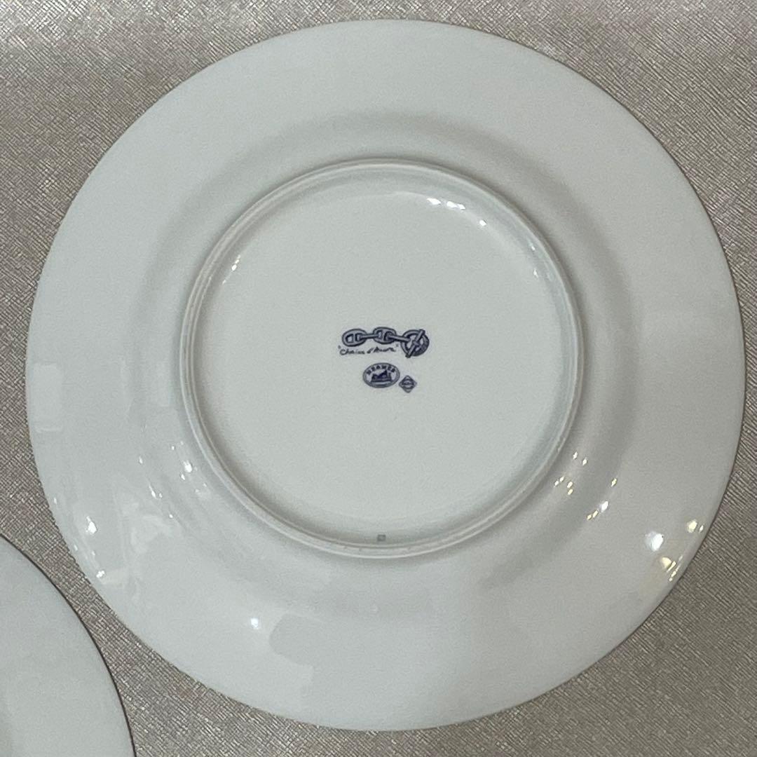 新品未使用　エルメス　プレート　シェーヌダンクル　2枚セット　22.5㎝