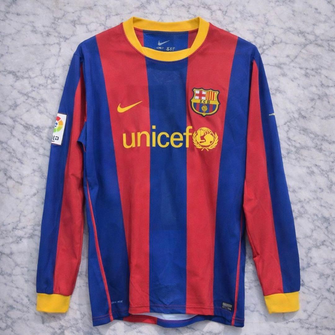 NIKE 10-11 FCバルセロナ イニエスタ 長袖 パッチ付き Mサイズ