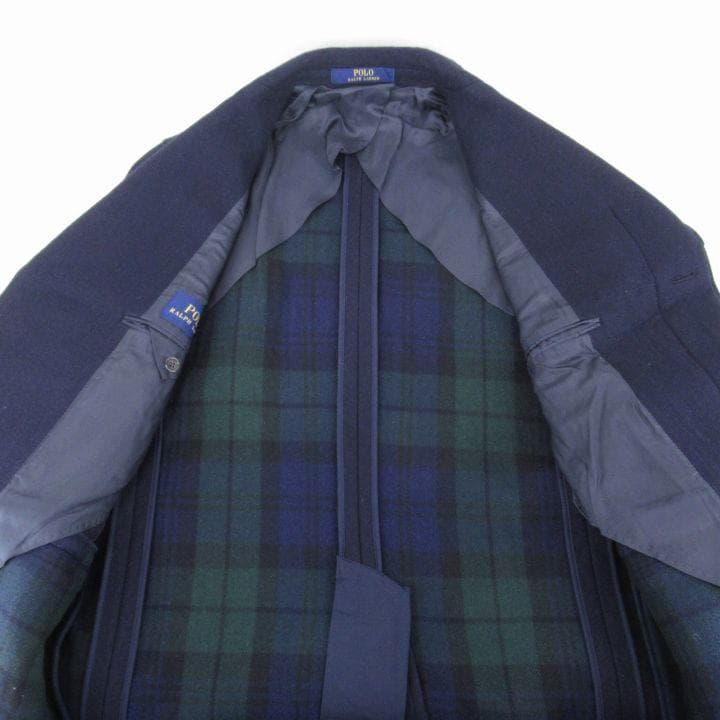 POLO RALPH LAUREN ウール混 チェスターコート 42S ネイビー