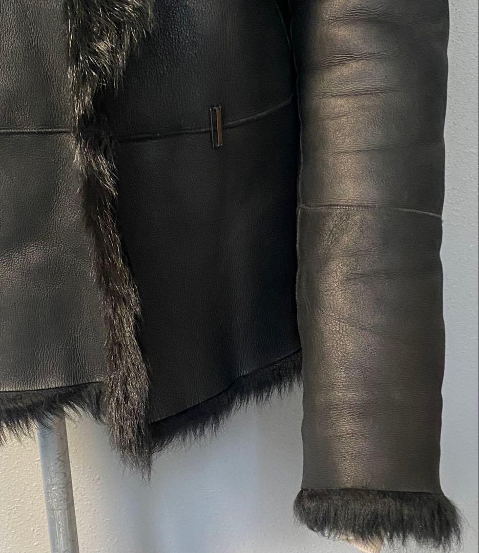 【ドラ公式アカウント】GUCCIリアルファームートンジャケット黒サイズ40