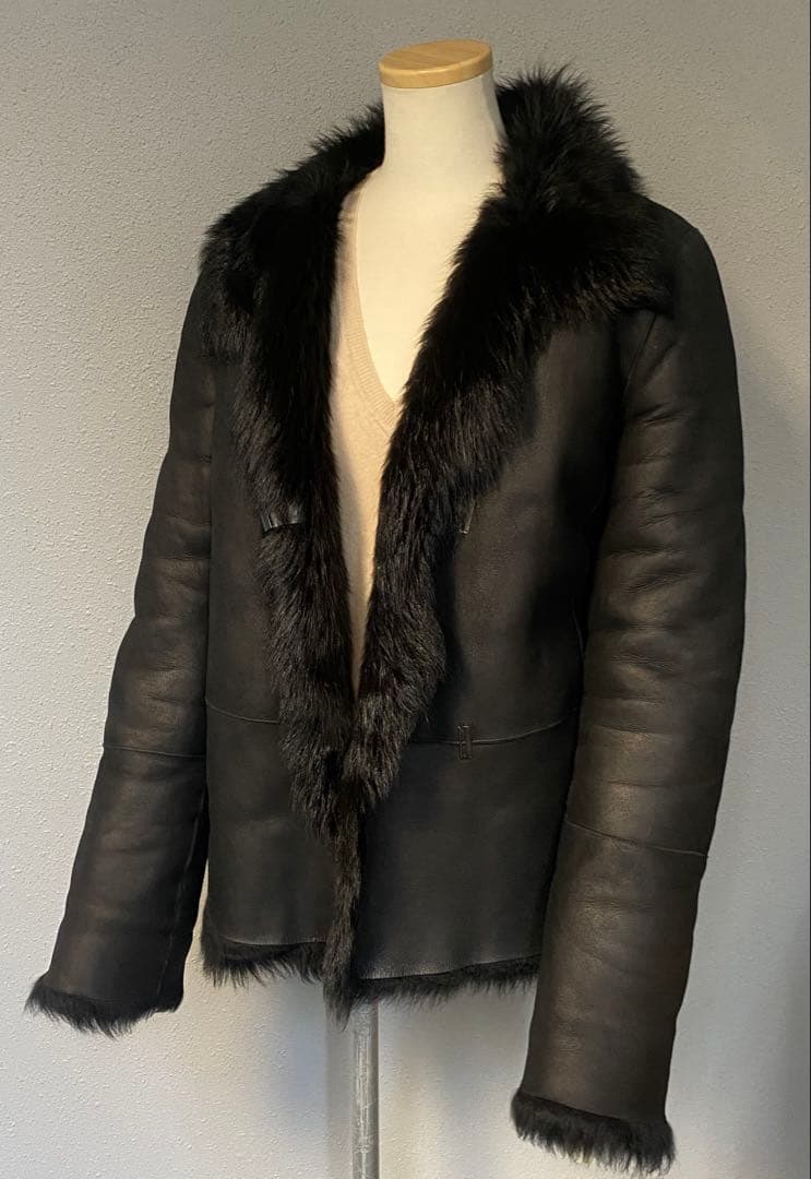 【ドラ公式アカウント】GUCCIリアルファームートンジャケット黒サイズ40