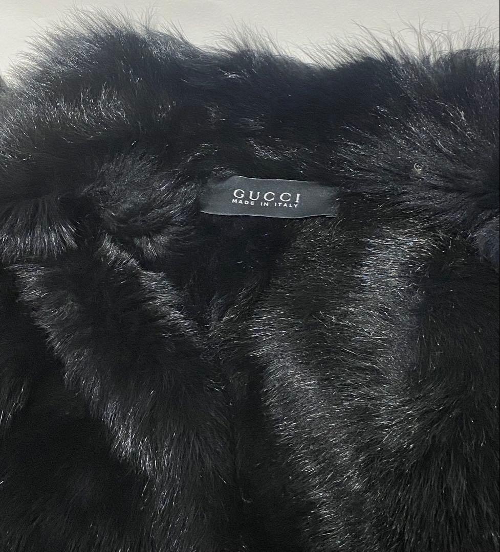 【ドラ公式アカウント】GUCCIリアルファームートンジャケット黒サイズ40