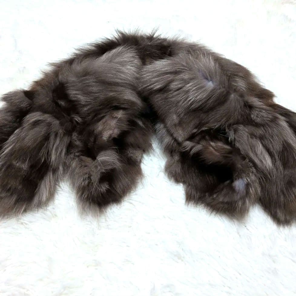 【極美品】シルバーフォックス　ボリュームファー　ポンチョ　肩掛け　レディース