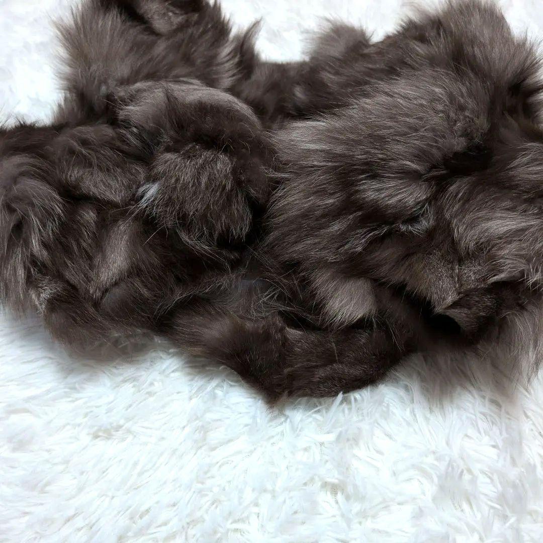 【極美品】シルバーフォックス　ボリュームファー　ポンチョ　肩掛け　レディース