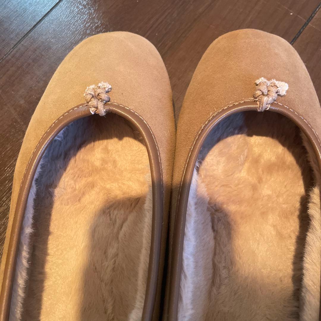 shisei フラット　ボア　キャメル　37 1/2