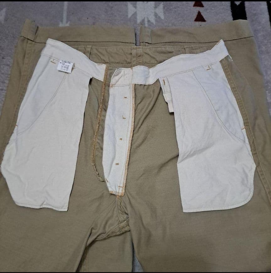 リアルマッコイズ メタルボタン ベージュチノパン W34