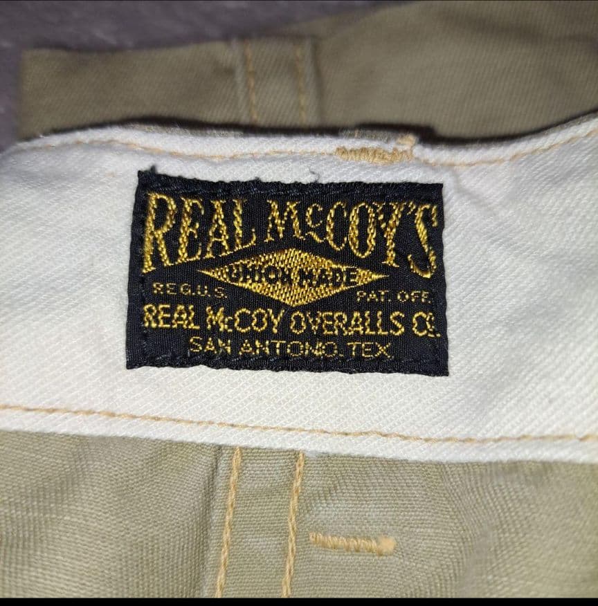 リアルマッコイズ メタルボタン ベージュチノパン W34