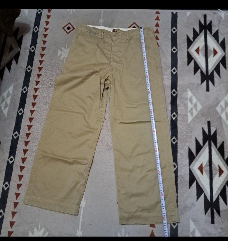 リアルマッコイズ メタルボタン ベージュチノパン W34