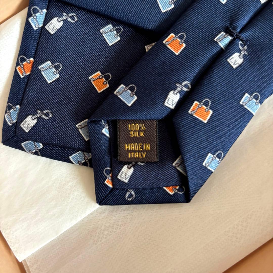 M73715 ルイヴィトン シルクネクタイ　ネイビー