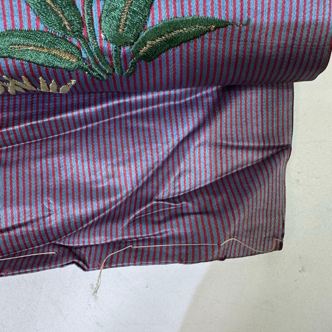 ぬ*ぬ様 アンティーク　刺繍　名古屋帯　刺繍帯　正絹　鶏　ひよこ　花