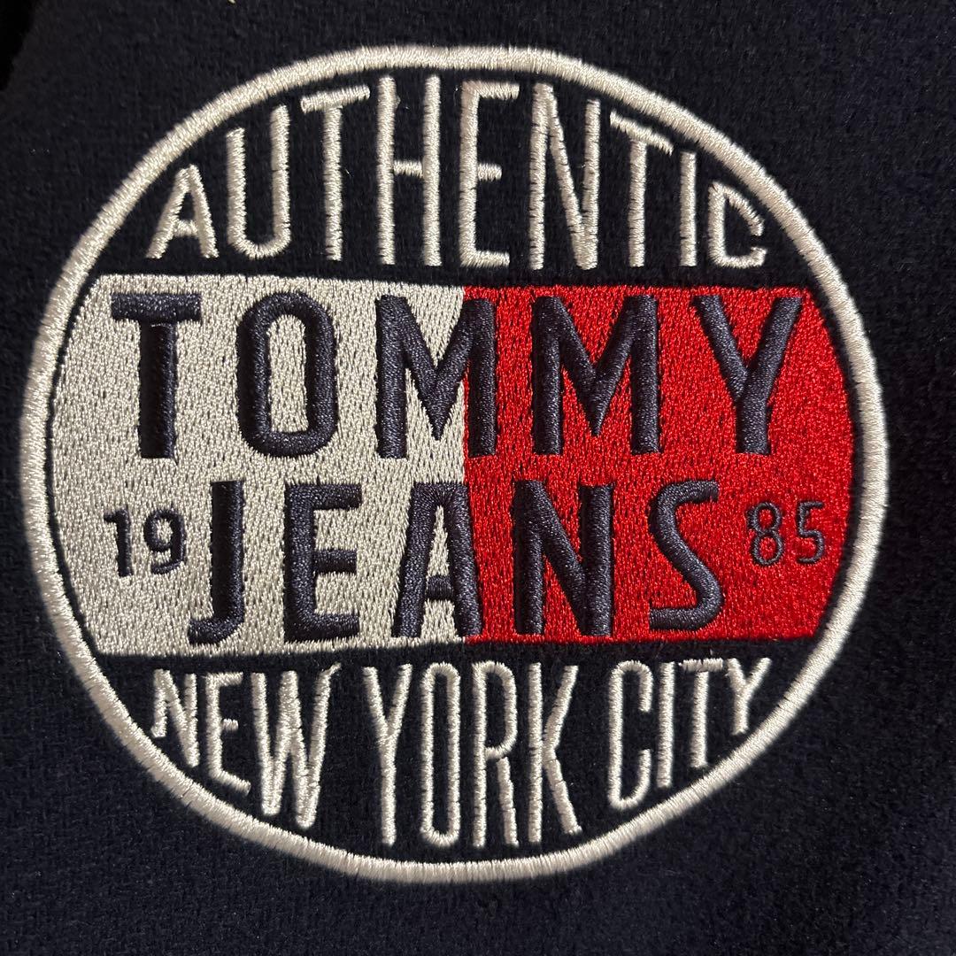 希少  JEANS スタジャン 両面プリント L ネイビー×レッド