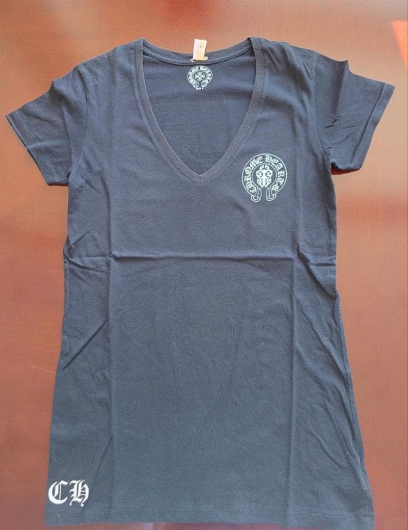 クロムハーツ CHROME HEARTS アメリカ国旗 Vネック Tシャツ S