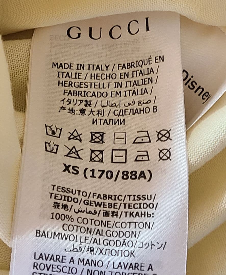 GUCCI ×Disney ミッキープリントTシャツ sizeXS クリーム