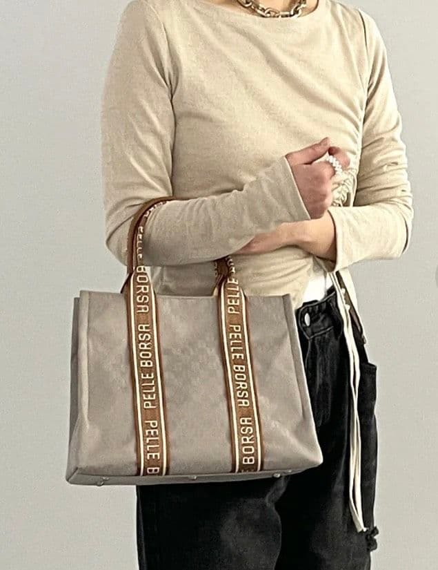 未使用品♡ペレボルサ トートバッグ リーサ グレージュ♡完売品 ジャガード