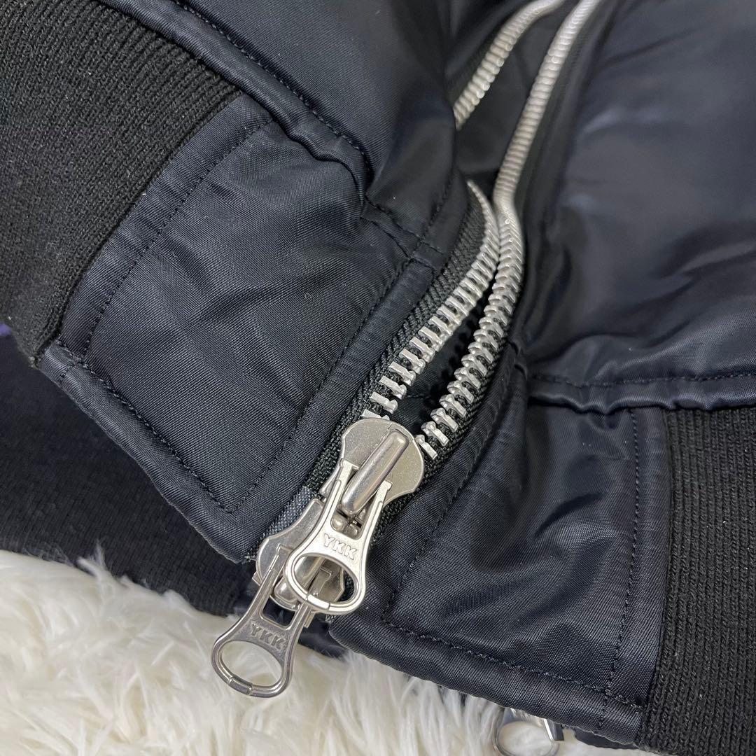 【平本蓮着用】AMNJX 27CIRCUS MA-1 ジャケット L 黒紫