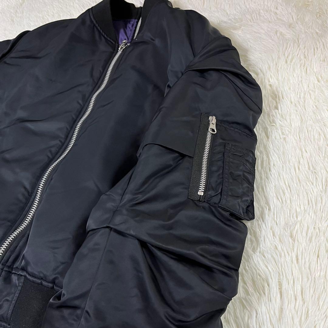 【平本蓮着用】AMNJX 27CIRCUS MA-1 ジャケット L 黒紫