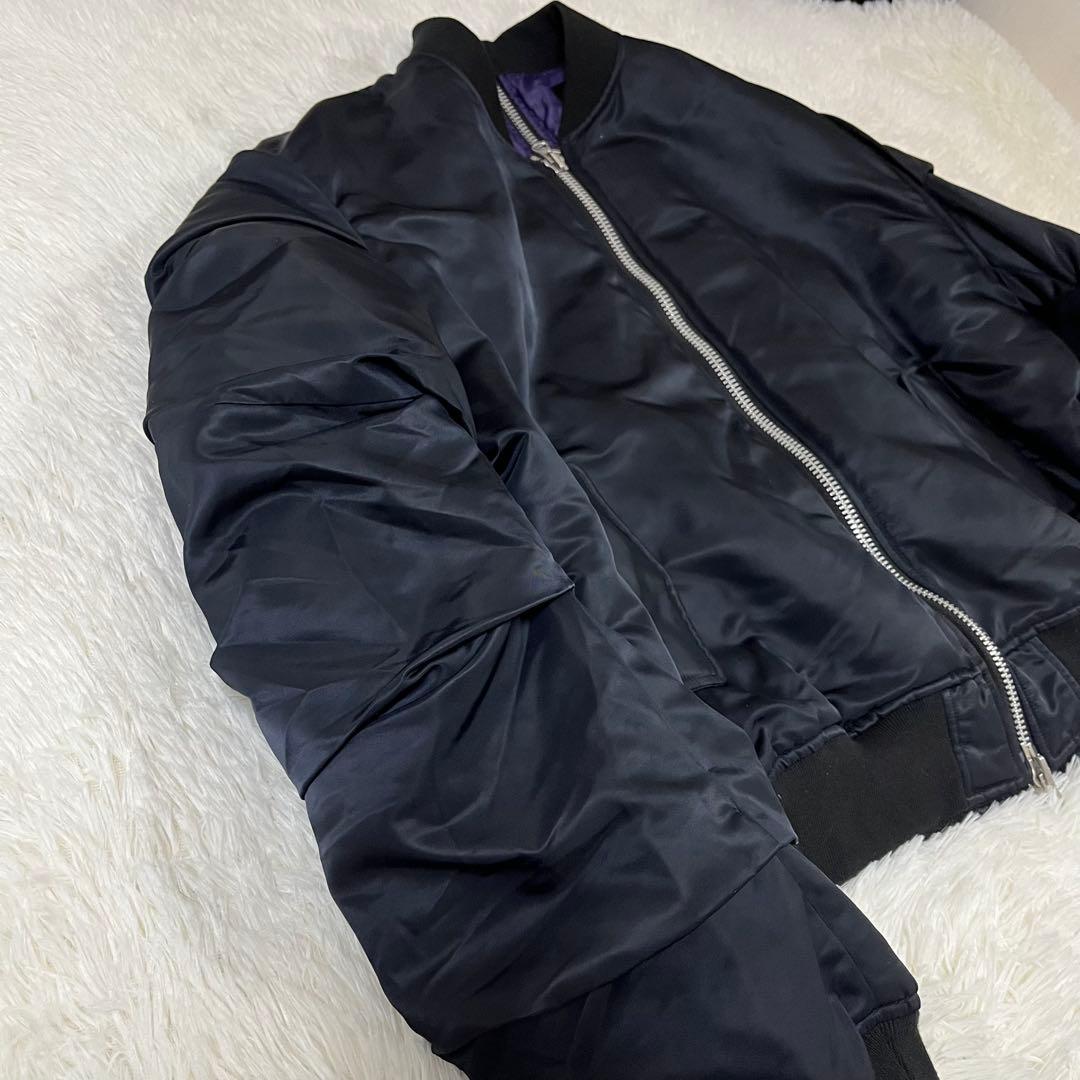 【平本蓮着用】AMNJX 27CIRCUS MA-1 ジャケット L 黒紫