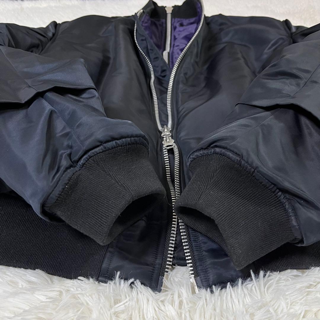 【平本蓮着用】AMNJX 27CIRCUS MA-1 ジャケット L 黒紫