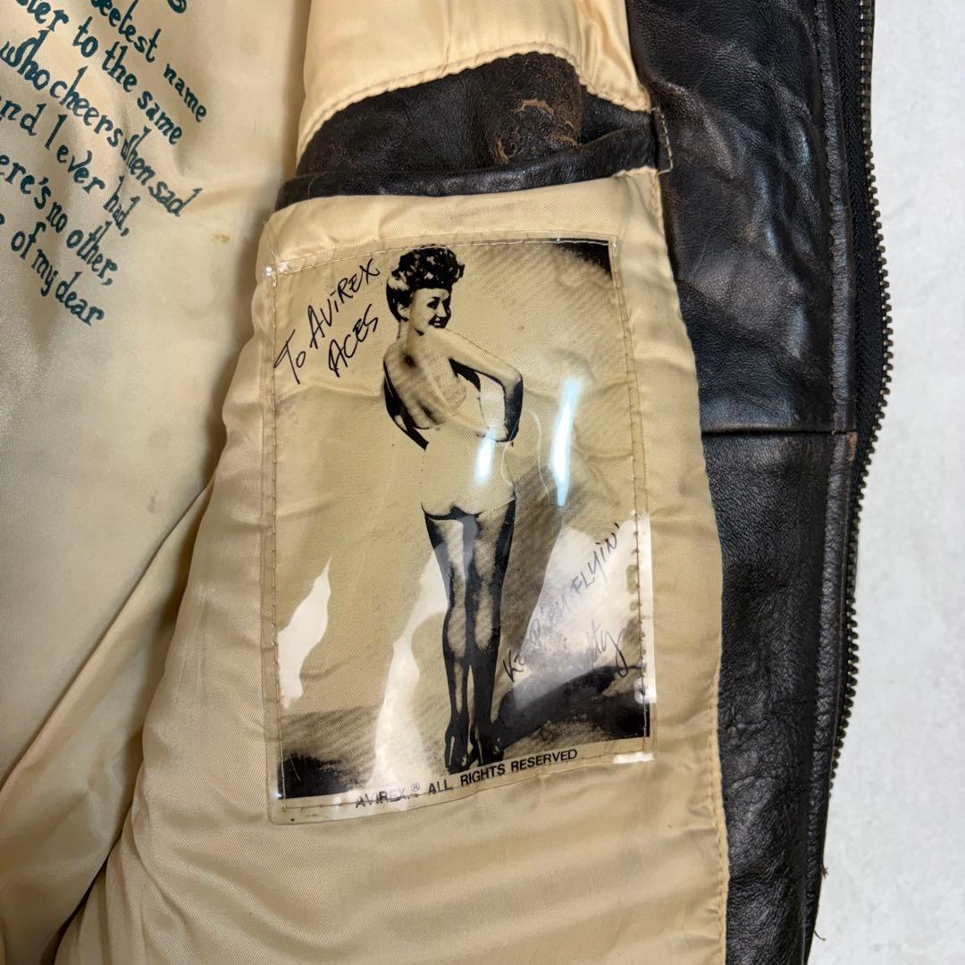 AVIREX A-2 A2 ヴィンテージ レザージャケット フライトジャケット