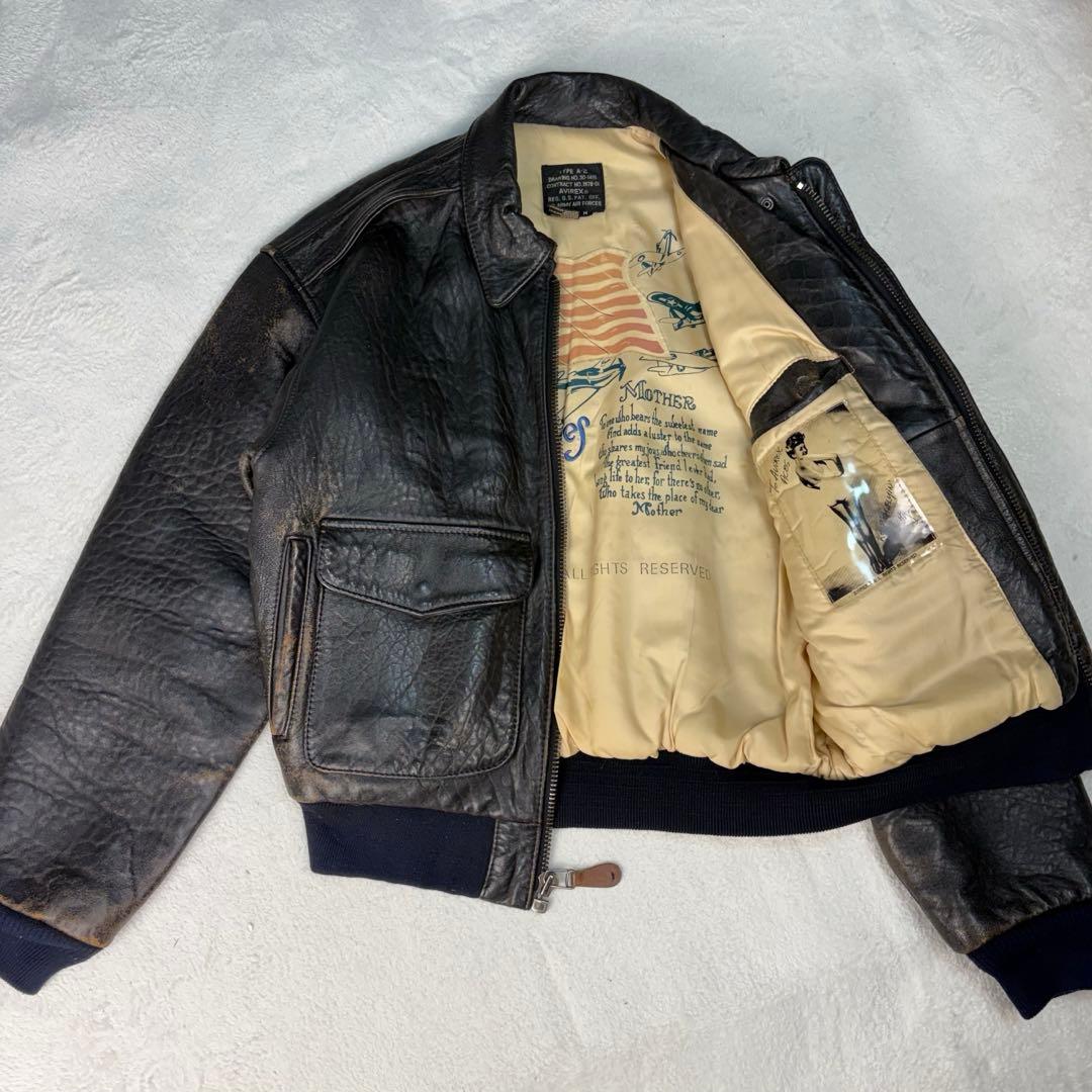 AVIREX A-2 A2 ヴィンテージ レザージャケット フライトジャケット