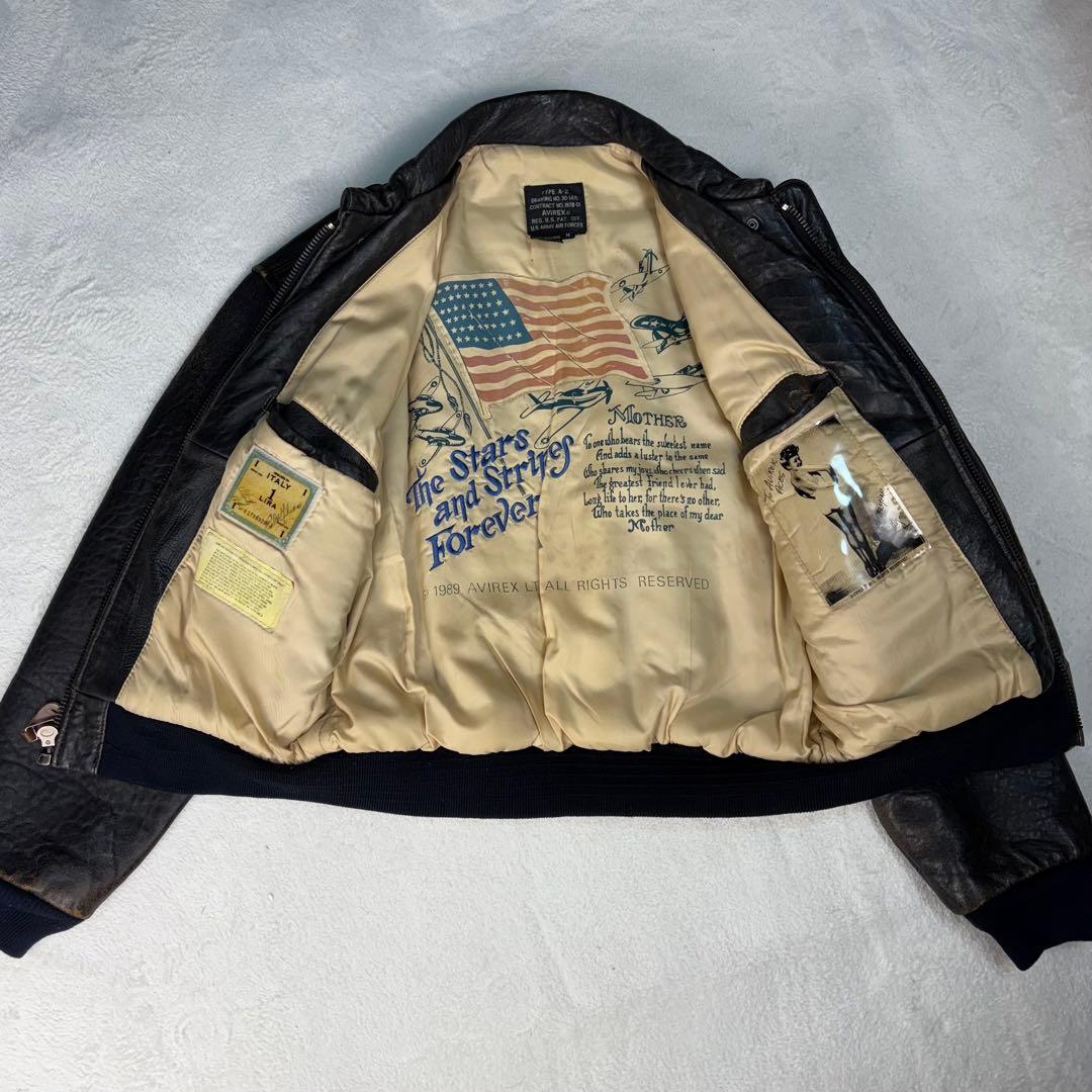 AVIREX A-2 A2 ヴィンテージ レザージャケット フライトジャケット