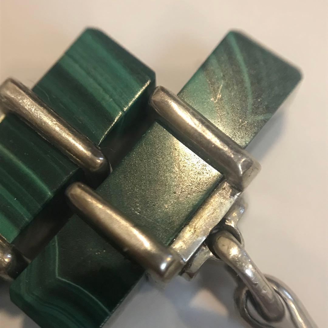 【希少】ティファニー マラカイト カフス 925