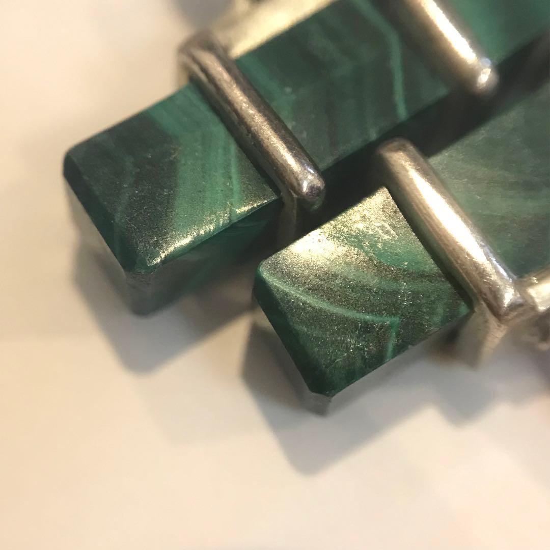 【希少】ティファニー マラカイト カフス 925