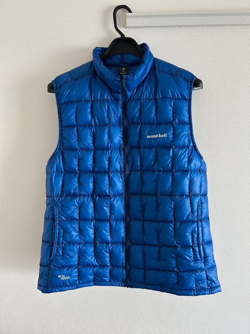 mont-bell プラズマ1000 ダウンベスト XL 青