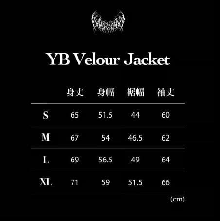 トップス YB Velour Jacket (Black) XL