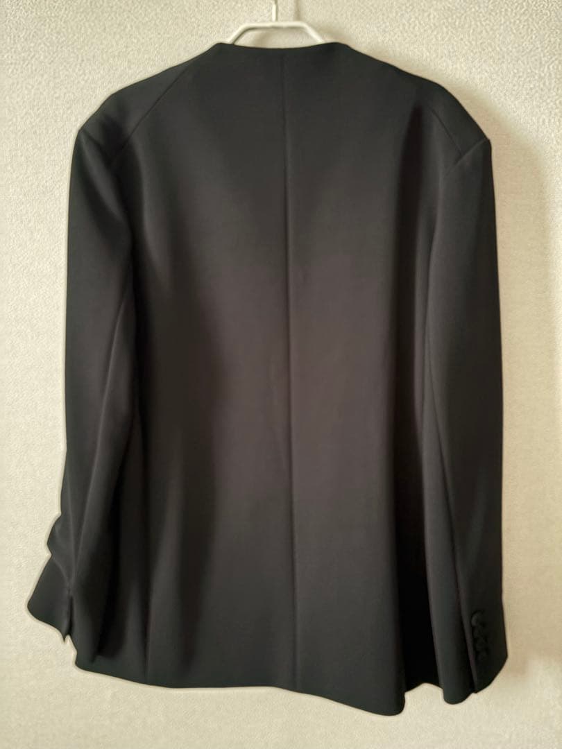 TODAYFULカラーレスツイルジャケット　黒ノーカラーブラック