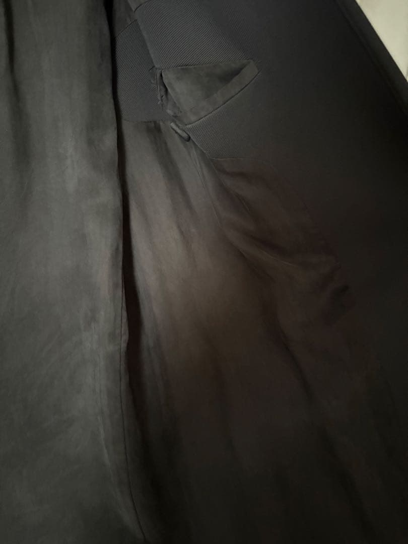TODAYFULカラーレスツイルジャケット　黒ノーカラーブラック