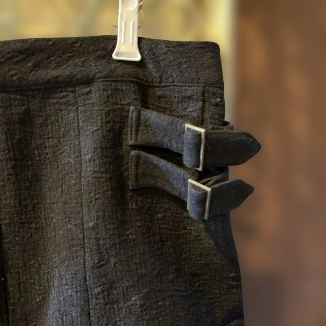 新品 MARC LE BIHAN黒ジッパーポケット付きミニスカート