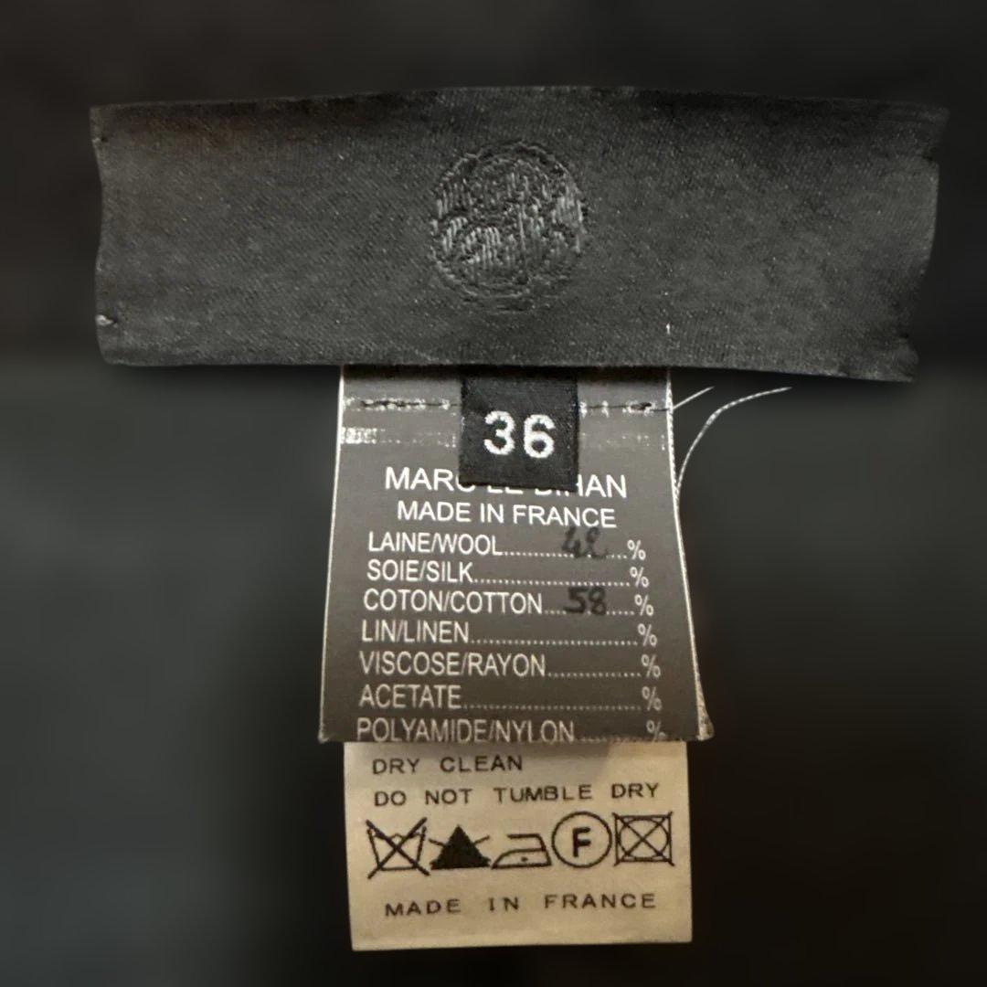 新品 MARC LE BIHAN黒ジッパーポケット付きミニスカート