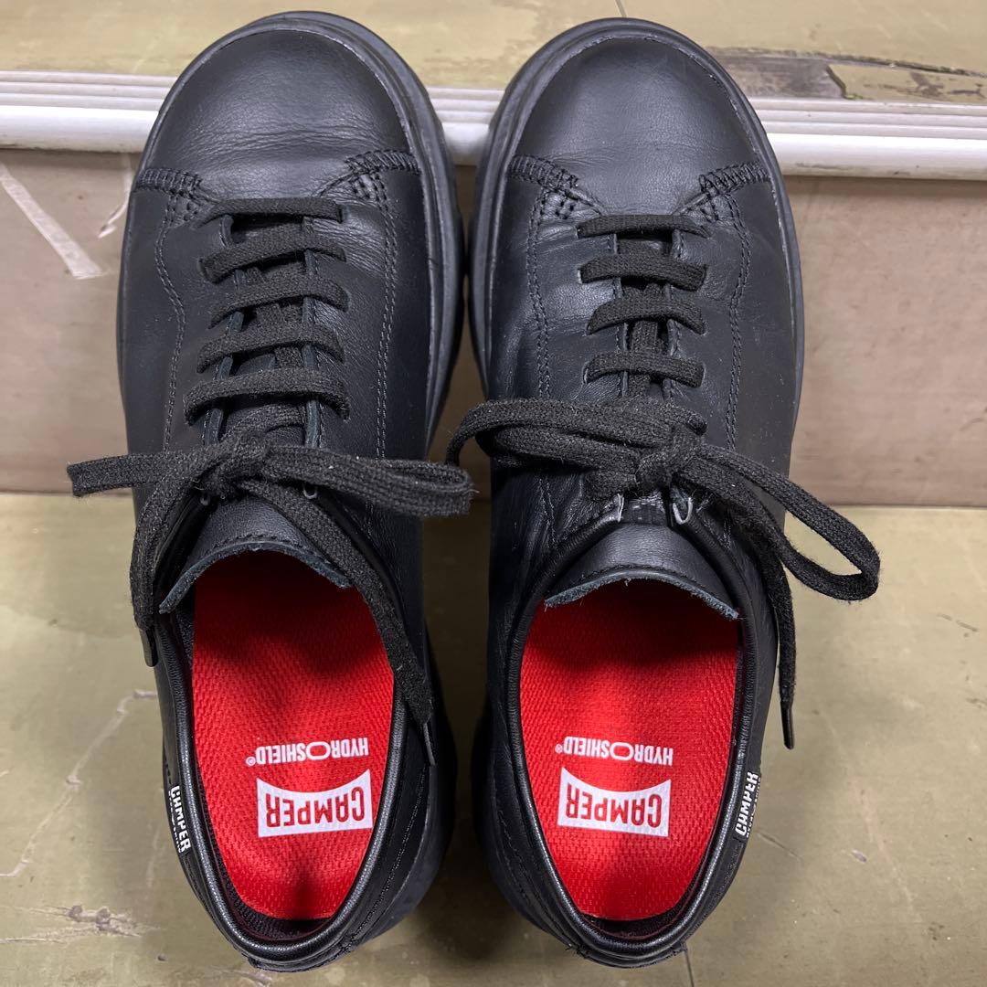 Camper ブラック レザー スニーカー防水