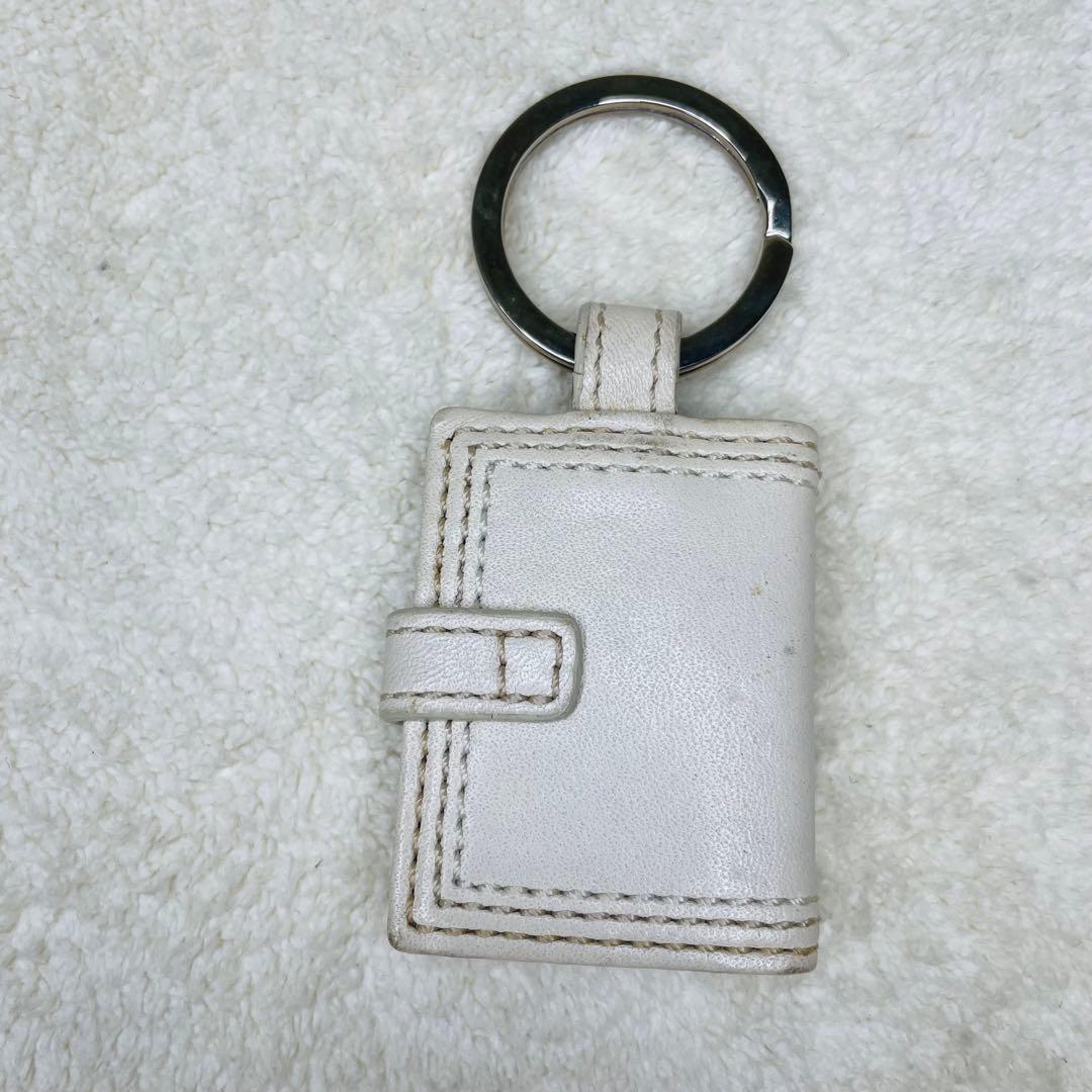 COACH コーチ 手帳型 チャーム フォトフレーム キーリング 白 y2k