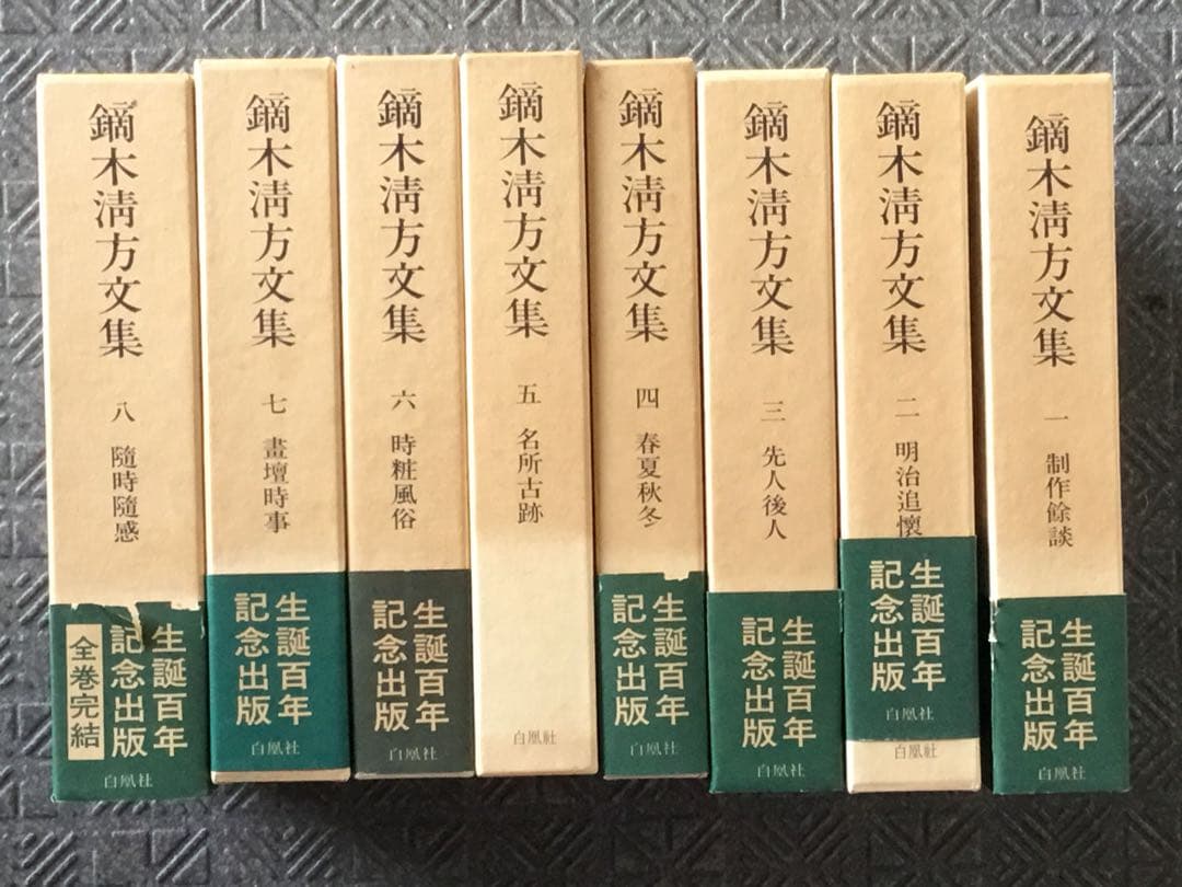 【年始値下】⭕️鏑木清方文集 全8巻揃　 生誕百年記念白鳳社刊　函月報付
